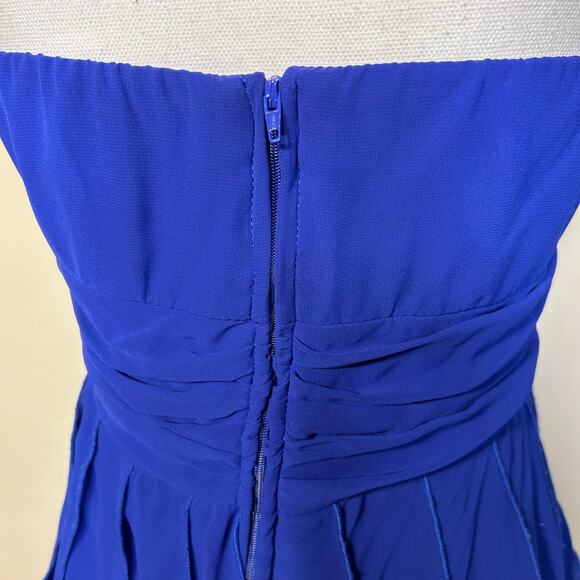 Windsor Royal Blue Flowy Ruffle Mini Dress-Size 13/14 - Picture 5 of 11